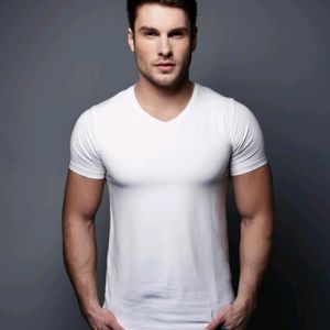 White Colour T-shirt With Medium Size