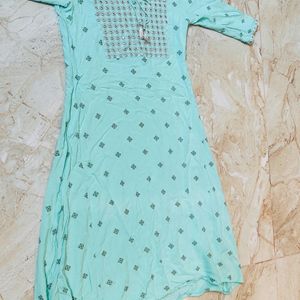 Sea Green A-line Kurti