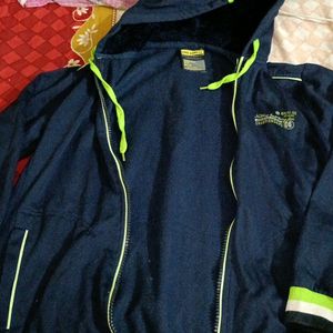 Men Navy Blue Color Jacket