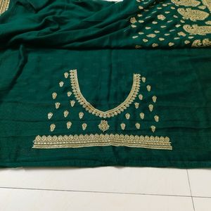 Karva Chauth Special Green Saree