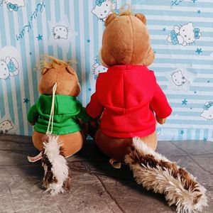 Chipmunks Alvin and Theodore set of 2 PC Soft Toys