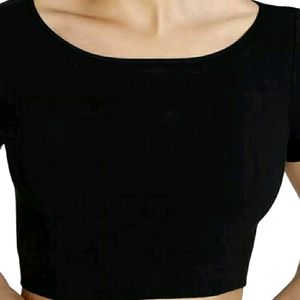 Abstract Angles Skater Skirt & Black Crop Top