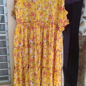 Flower Print Georgette Dress