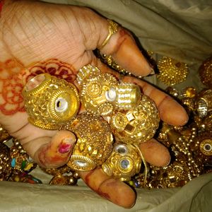 Big Ball Size Golden Beads Mix Material