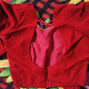 Red Velvet Beautiful Blouse For Woman, Dealy Use