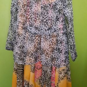 Animal Prints Skirt With Blazer, New Withtag