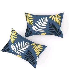 Grey Leaf Pillow Cover