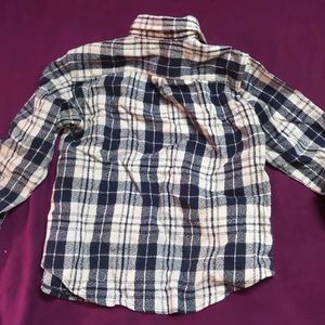 Boys Vintage Plaid Flannel Shirt