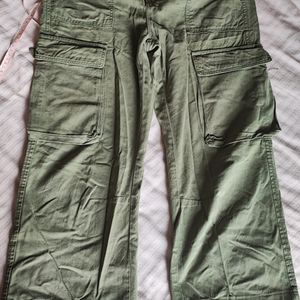 Olive Green Cargos,Size 30