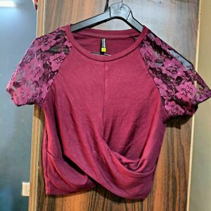 Plum Crop Top