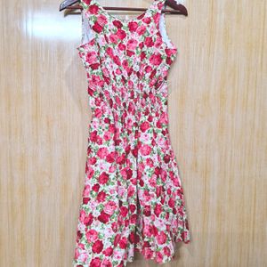 Flower Print Cotton Dress (Women's)