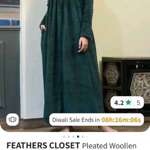 FS Maxi Woolen Or Velvet Dress