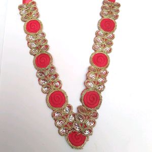 Artificial Red Flower Mala For Haldi