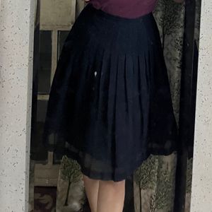 Korean Aesthetic Y2k Knee Length Skirt