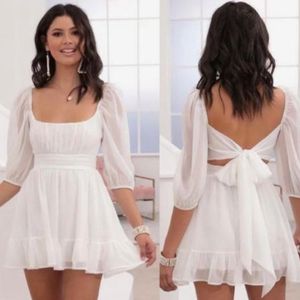 Cottage Core Y2k Coquette White Dress