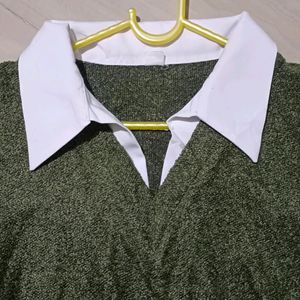 Korean Full sleeves Collar T-shirt