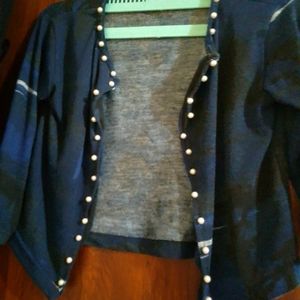 Women's Short Jacket With Pearl