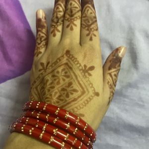 Price Drop Red Colour 4 Bangles Set Only @rs 150