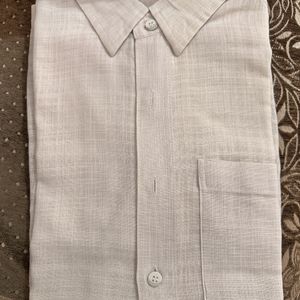 Pure White Raymonds Linen Cotton Short