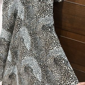 Tiger Print Mid-Length Dress