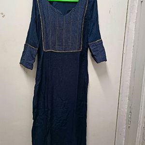 Blue Kurta Pant Dupatta