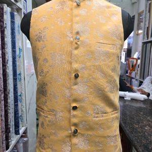 Yellow Ethnic Jacket For Wedding