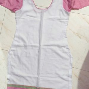 Kirta White Nd Pink Green