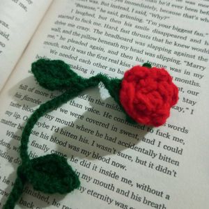 Rose Crochet Bookmark