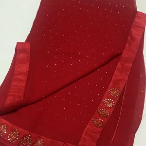 Elegant Red Saree