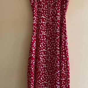 Polka Slit Dress