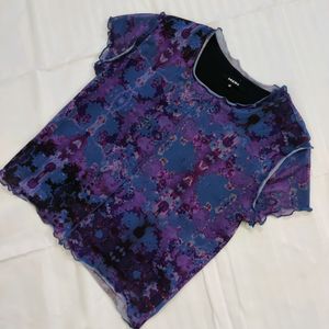 Purple Printed Top For Women