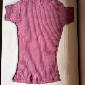 Mauve Turtle Neck Top