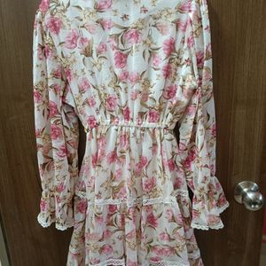 Floral. One Piece Frock For Women Free Size .