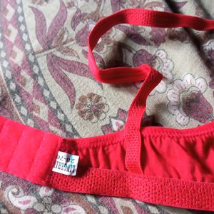 Red Heavily Padded Bra