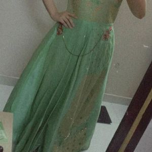 green floor touch elegant gown #like new