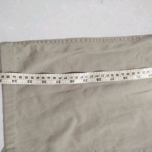 Khaki Colour Loose Fit Cotton Pants