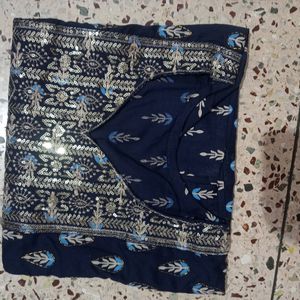 New Navy Blue Embroidery Kurti