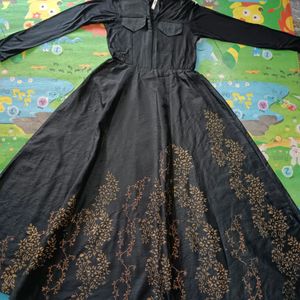 Black Silk Gown Dress