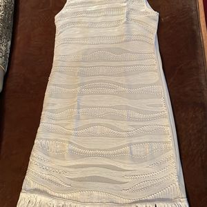 White One Piece/Kurti With Sequins And Strings