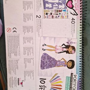 Girls Fashion Design Colouring BOOK With Stencil