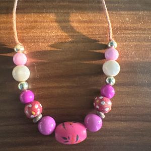 Pink Beaded Handmade Necklace