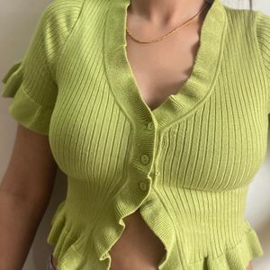 Korean Knitted Crop Top