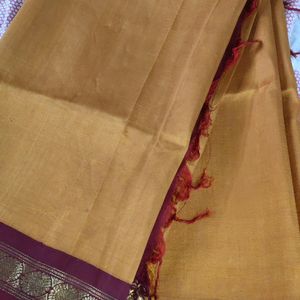 Pure Silk Single Side Bordered Saree