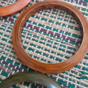 Wooden Bangles Set Of 5