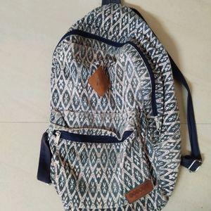 Blue And White Backpack Unisex