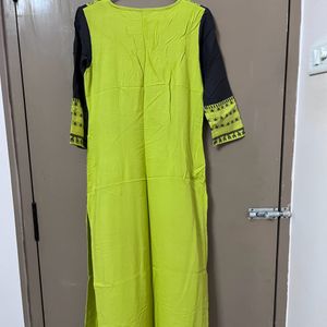 Lime Green W Kurta