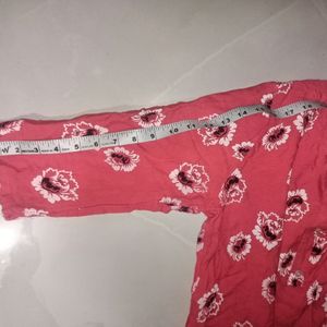 Peach Printed Kurti