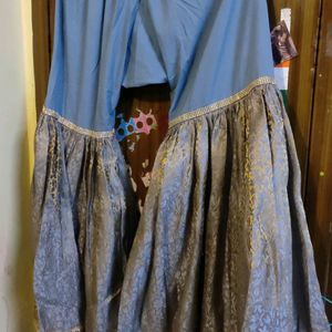 Bluish Grey Sharara Set