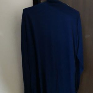 Blue Shrug With Pockets