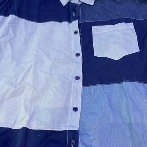 Denim Patchwork Shirt